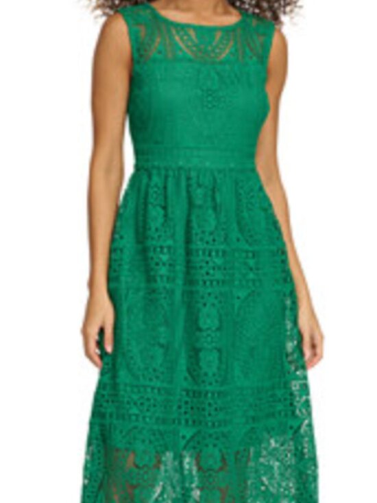Kensie Dresses & Skirts - Kensie Sleeveless Floral Lace Fit & Flare Midi Dress
